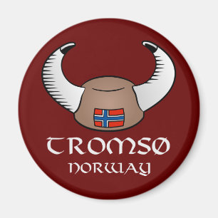 Tromso Norway Viking Hat Magnet