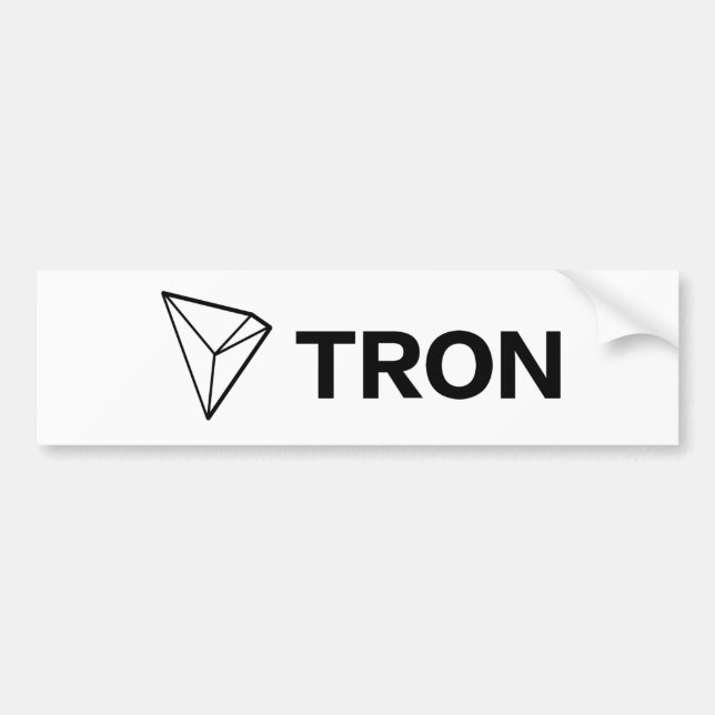 TRON TRX Cryptocurrency Bumper Stickers (Front)
