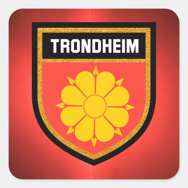 Trondheim  Flag Square Sticker (Front)