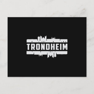 Trondheim Norway City Skyline Cityscape Funny Gift Postcard