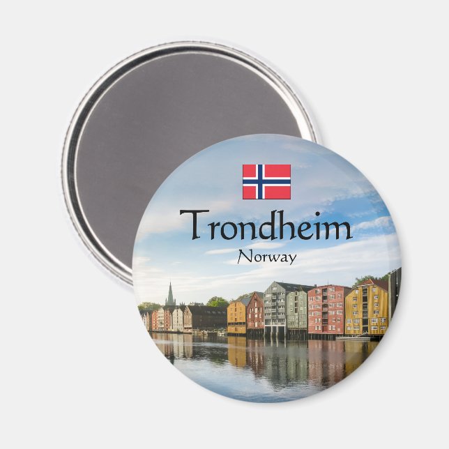 Trondheim Norway Magnet (Front/Back)