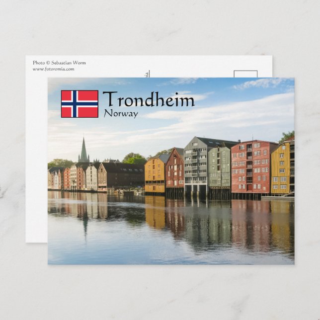 Trondheim Norway Postcard (Front/Back)