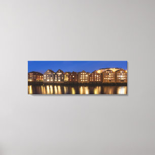 Trondheim Norway Storehouses Canvas Print