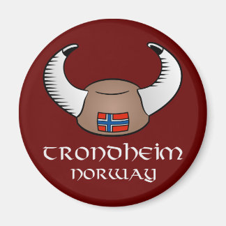 Trondheim Norway Viking Hat Magnet