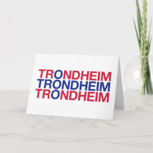 TRONDHEIM Norwegian Flag Card