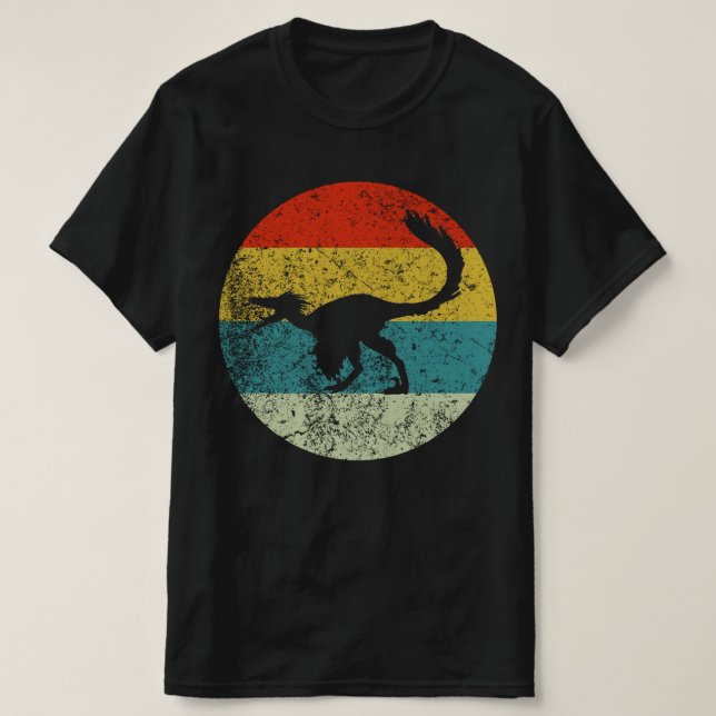 troodon retro vintage  silhouette 70s T-Shirt (Design Front)
