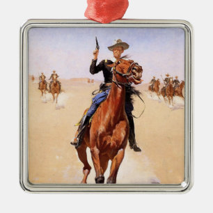 Trooper of the Plains (Cowboy Horse Rider) Metal Tree Decoration