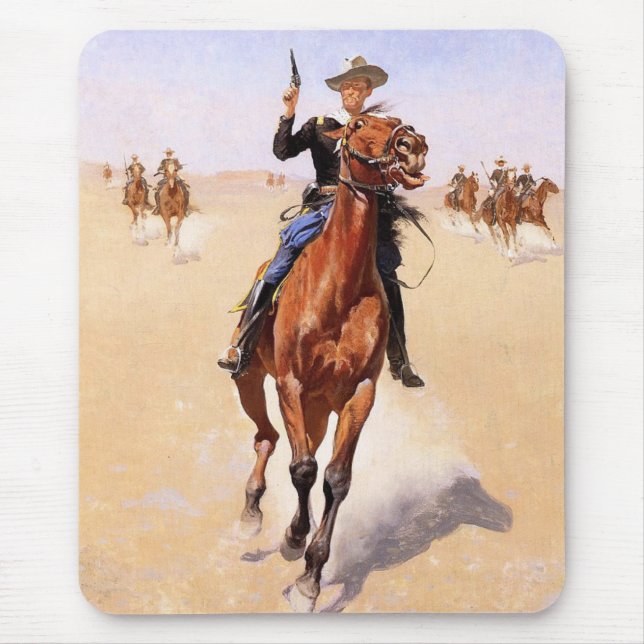 Trooper of the Plains (Cowboy Horse Rider) Mouse Pad (Front)