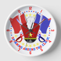 Troopers Red White and Blue Colour Guard Clock