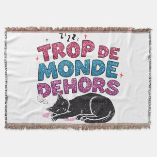 Trop de Monde Dehors – Black Cat Cosy Blanket