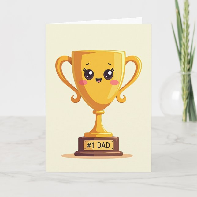Trophy 1 Dad Award Icon Card (Front)
