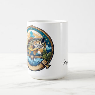 Trophy Bass Leaping For Dinner Coffee Mug