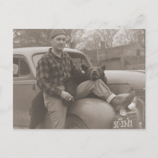 Trophy Bear Hunter Postcard