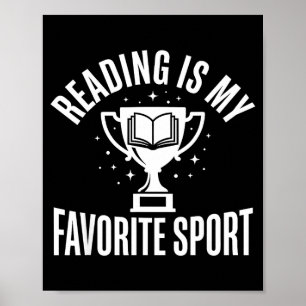 Trophy books cute men women kids reading  poster
