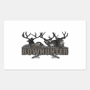 Trophy Bucks Bowhunter Rectangular Sticker