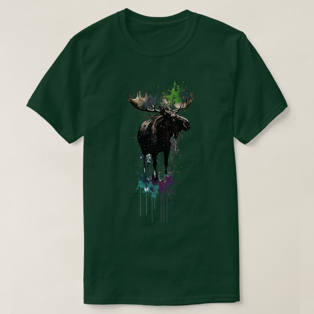 Trophy Bull Moose T-Shirt (Design Front)