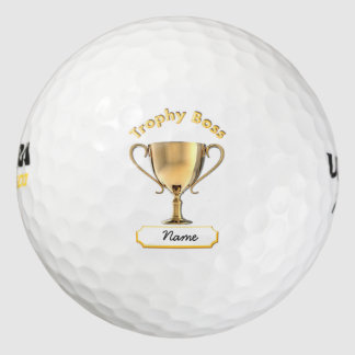 Trophy Cup for a Trophy Boss on a Golf Ball. Balls