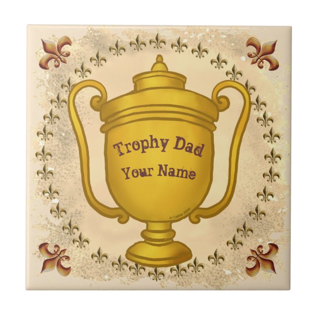 Trophy Dad   Tile (Front)