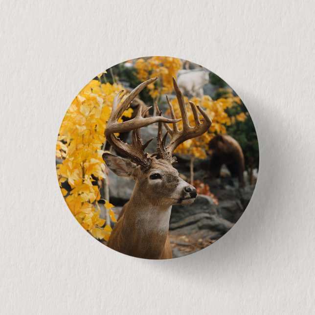 Trophy Deer 3 Cm Round Badge (Front)