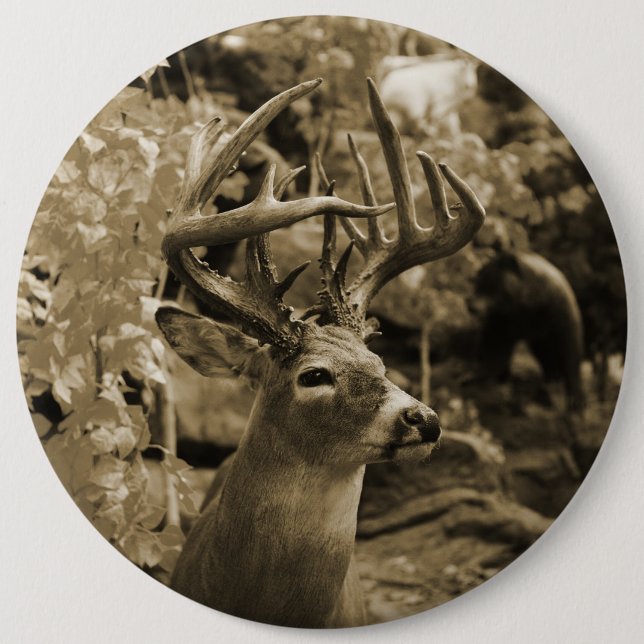 Trophy Deer 6 Cm Round Badge (Front)