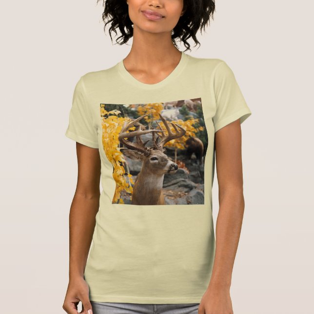 Trophy Deer Ceramic Tile T-Shirt (Front)