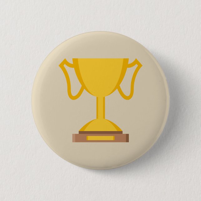 Trophy Emoji 6 Cm Round Badge (Front)