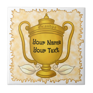 Trophy Grandpa golf  Tile