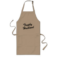 Trophy Husband | Beige BBQ apron for men