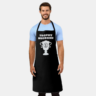 Trophy Husband funny kitchen apron for men