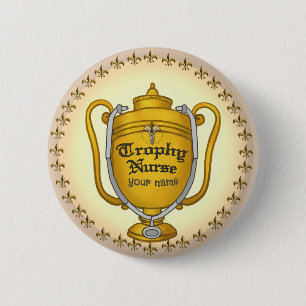 Trophy Nurse  6 Cm Round Badge