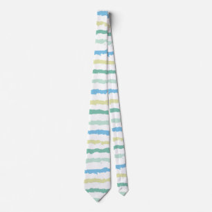 Tropic Blue Mint Yellow Stripes Tie