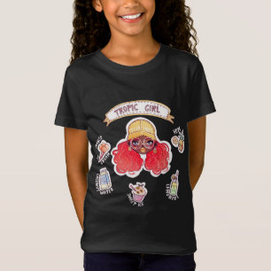 Tropic Girl With Mango Ice Cream Coconut Water Yum T-Shirt
