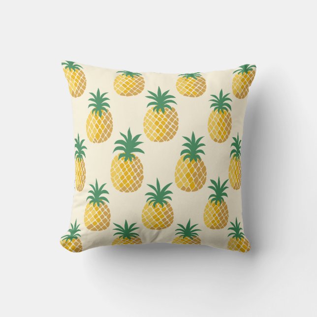 Tropic Gold Pineapple Yellow Hues Cushion (Front)