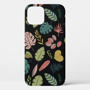 Tropic leaves seamless pattern iPhone 12 case