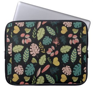Tropic leaves seamless pattern laptop sleeve