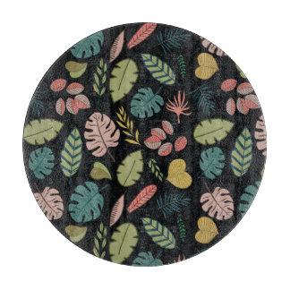 Tropic Leaves: Summer Vintage Floral Cutting Board
