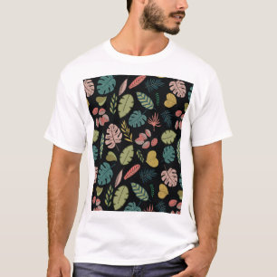 Tropic Leaves: Summer Vintage Floral T-Shirt