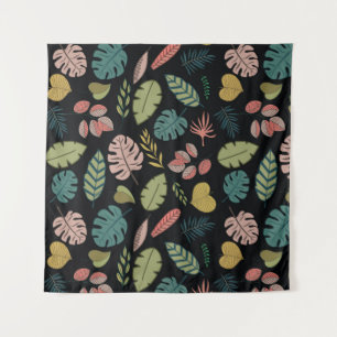 Tropic Leaves: Summer Vintage Floral Tapestry