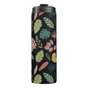 Tropic Leaves: Summer Vintage Floral Thermal Tumbler