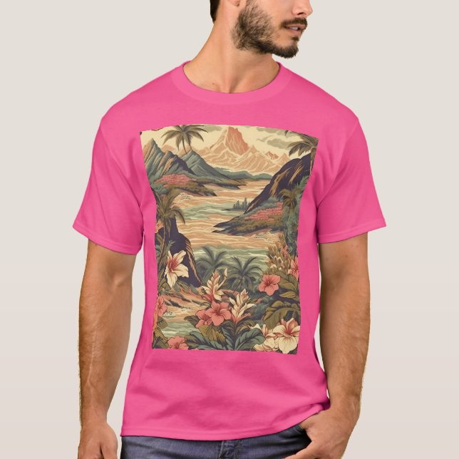 Tropic Oasis Graphic T-Shirt (Front)