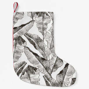 Tropic plants floral seamless jungle pattern. Prin Small Christmas Stocking