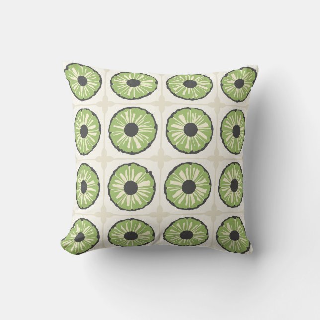 Tropic Slice Leafy Green Cushion (Front)