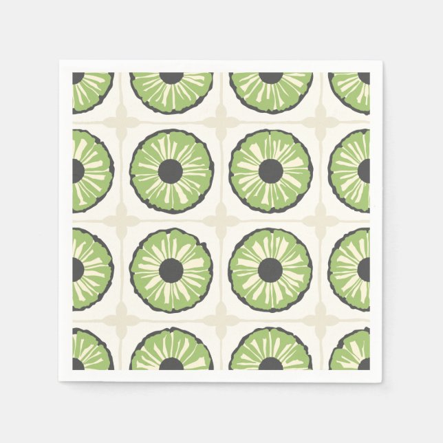 Tropic Slice Leafy Green Napkin (Front)