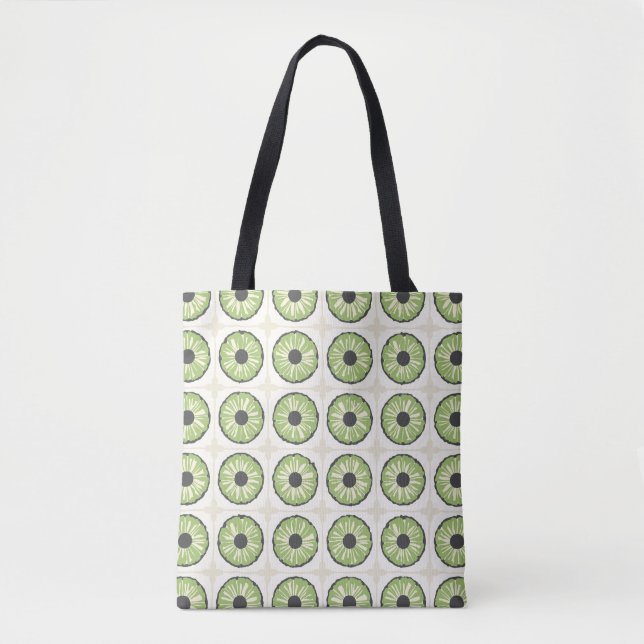 Tropic Slice Leafy Green Tote Bag (Front)