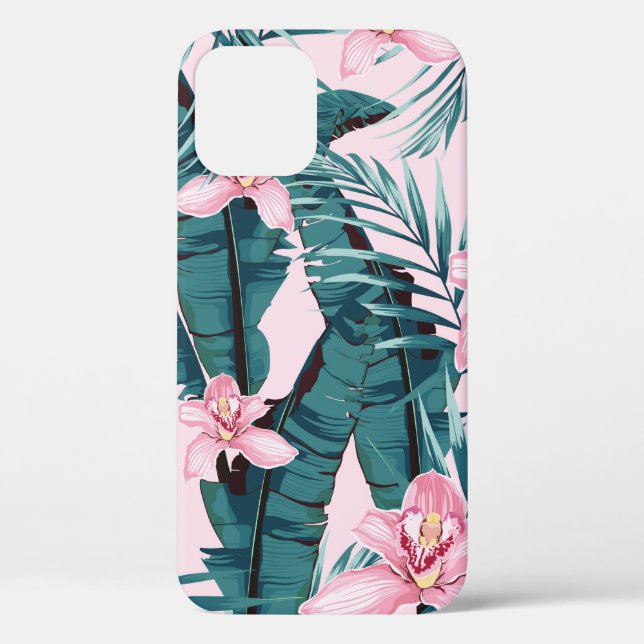 Tropic summer painting seamless pattern with palm  Case-Mate iPhone case (Back)