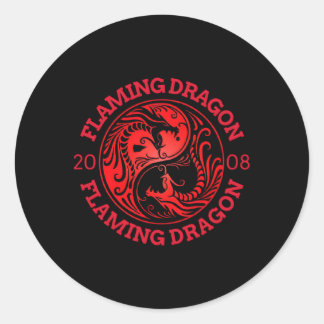 Tropic Thunder Movie Flaming Dragon Movie S Films Classic Round Sticker