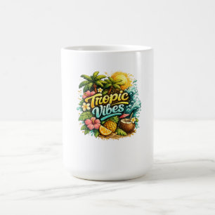 Tropic Vibes Tropical Paradise Design Coffee Mug