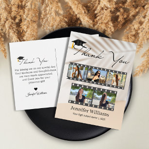 tropical 5 photos filmstrip thank you graduation   postcard