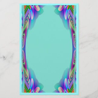 Tropical Abstract Aqua Stationery