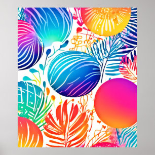  Tropical Abstract Paradise Poster